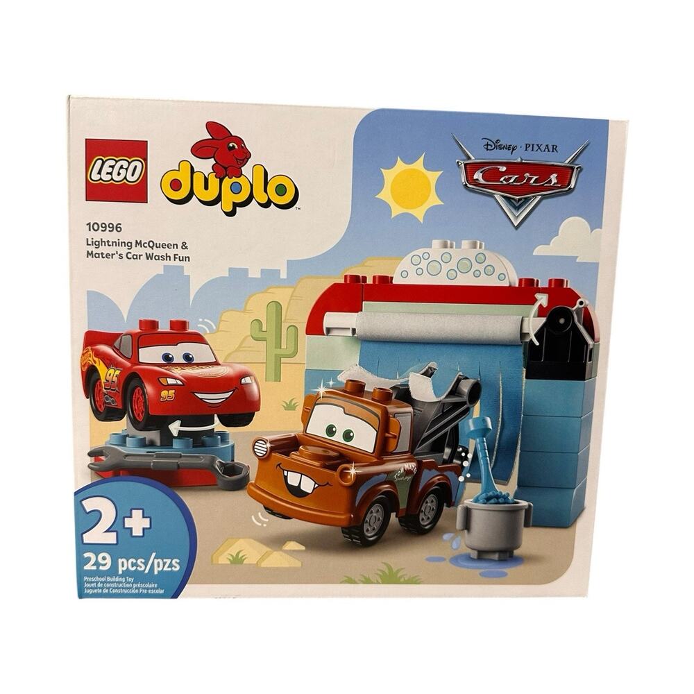 LEGO DUPLO Disney Pixar Cars 10996 Lightning McQueen & Mater's Car wash Fun New